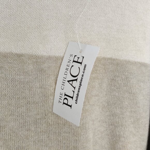 Children's Place Boy's Nude Color Block Sweater Size Medium Age 7 8 100% Cotton - Picture 2 of 8